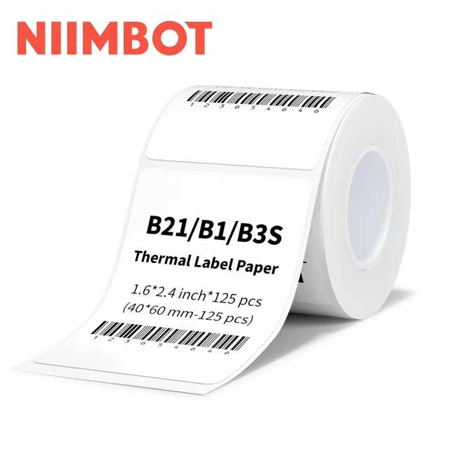 لیبل حرارتی نیمبات NIIMBOT B21S سایز 60×40 میلیمتر